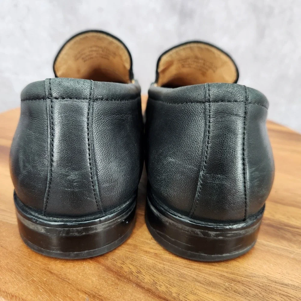 Warfield & Grand Loafer Mens‎ 10 Jackson Black Leather Slip On Shoes 90903